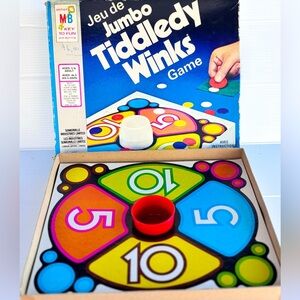 MB Jumbo Tiddledy Winks Board Game With Box
